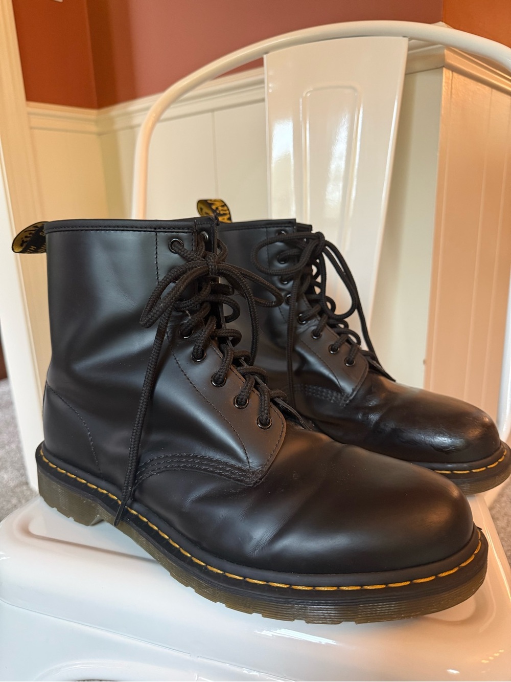 DOC MARTENS 1460 Smooth Leather Lace Up Boots size men’s 13